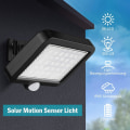 Miniatyrbild 5 av 5: 2-pack LED-solcellslampor för utomhusbruk med rörelsesensor, IP65 vattentät, 120 graders belysningsvinkel, solvägglampa för trädgård