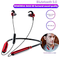 Pikkukuva 1 / 5: Pitkäkestoinen Bluetooth 5.1 -kuuloke Langaton urheilukuuloke Magneettinen kaulapanta Kuulokkeet Hifi-stereokuulokkeet Bluetooth-kuulokkeet mikrofonilla