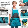 Pikkukuva 2 / 5: Dww-Harvest Apron (Sininen), Canvas-kassi hedelmien poimintaan - Säädettävä ja suurikapasiteettinen Harvest Apron pohja-aukolla