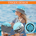 Miniatyrbillede 3 af 5: Dame solhatte, strandhatte, hestehalehatte, dame UV-beskyttelse bredskygget solhatte（One Size，pink）