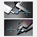 Pikkukuva 5 / 5: 3-in-1 USB-kaapeli, USB-mobiilidatakaapeli, mini-avaimenperälaturi, mini-avaimenperän latauskaapelit, Lightning-kaapeli, Micro USB, Type-C-kaapelit, kannettava miniavain