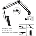 Miniatyrbillede 4 af 5: Tablet Holder Til Seng, Justerbar Og Sammenklappelig Med 360 Graders Rotation Til Iphone, Ipad, Mobiltelefon, Tablet