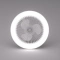 Miniatyrbillede 2 af 5: Elektrisk loftsventilator med lampe, energibesparende, støjsvag lysventilator til badeværelse, køkken, soveværelse (fjernbetjening, hvid)