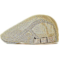 Miniatyrbild 2 av 5: Andningsbar sommarhatt i mesh för män, justerbar newsboy-beret, platt keps