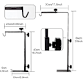 Miniatyrbillede 2 af 5: Reptillampeholder med justerbar base, metal gulvlampeholder til habitat