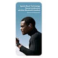 Miniatyrbillede 2 af 5: TWS trådløse Bluetooth 5.3-hovedtelefoner med mikrofon, luftledende sportshængende øre, udendørs støjreducerende headset - grå (grå)