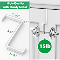 Miniatyrbillede 3 af 5: Over The Door Hooks 10 Pack, Z-formet dørhængerkrog passer til 1 3\\\\/8\\\201d