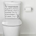 Pikkukuva 4 / 5: Dww-2 kpl englanninkielisiä iskulauseita WC-SÄÄNNÖT, hauska seinätarra WC:hen, kylpyhuoneeseen, keittiöön, PVC