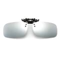 Clip-on solbriller sølv spejlglas 43x60mm sølv