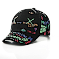 Miniatyrbild 4 av 5: 4-8 år barns snapback keps för pojke och flicka mode graffiti basebollkeps（E vit）