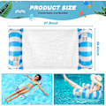 Miniatyrbild 2 av 5: 2-pack Uppblåsbara Pool Floats Hängmatta, Pool Float Lounge Uppblåsbar Vattenhängmatta, Simbädd, Lounge Chair Till Strand, Pool, Pool Till