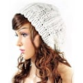 Miniatyrbilde 1 av 3: Kvinners strikkede slouch beanie lue vinter varm beret hekle sklue (Style7)