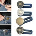 Jeans Byxor Retractable Knapp Spänne Justerbart Midjeband Förlängare (1 st, Massiv Koppar)
