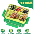 Pikkukuva 2 / 7: Lounasrasia, lasten lounasrasia, lounasrasia - 1300ML BPA-vapaa bento-rasia 5 osastolla, aterimilla