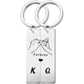 Miniatyrbild 1 av 5: Par Keychain för Par - Söt Mini Matchande Löfte Nyckelring Kung Drottning För Alltid Kärlek Hjärta Smycken för Honom Hennes Flickvän Pojkvän Man Fru Present