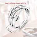 Miniatyrbild 2 av 5: 2 st Anti-ångest Ringar för Kvinnor och Män, Fidget Band Ring med Pärlor Spinnringar för Ångest, Unisex Justerbara Stackbara Spinnande Oro Ringar