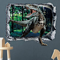 Miniatyrbild 4 av 5: 3D Dinosaurie Väggdekaler - PVC Simulerings Spricka Hål Dinosaurie Väggdekaler för Mural Vardagsrum Sovrum Barnrum Barnkammare Dekoration Lekrum