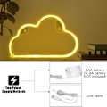 Miniatyrbild 4 av 5: Moln Neon Skyltar, Neon Skylt för Väggdekor, Neonljus för Estetisk Rumdekor, USB/Batteridriven LED Neon Skyltar för Sovrum, Vardagsrum, Jul