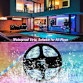 Miniatyrbilde 3 av 5: 2024 Bluetooth LED-stripe 10m Vanntett LED-stripe med fjernkontroll og app-kontroll