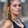Miniatyrbilde 1 av 5: Hengende nakke trådløst Bluetooth-headset (BK)