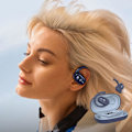 Miniatyrbillede 2 af 5: Bluetooth-hovedtelefoner med touch-funktion og LED-digitaldisplay, 5.3 Bluetooth-chip, HIFI-stereolyd, surroundsound, intelligent støjreduktion og lav latenstid