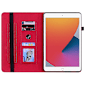 Miniatyrbillede 3 af 5: Til iPad 9,7-tommer/9,7-tommer (2017)/iPad Air 2/iPad Air (2013) Tablet Etui PU Tablet Pung Stativ（Stil E iPad 9,7-tommer (2018)，Rød, Rød）