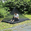 Miniatyrbillede 2 af 5: Bærbar automatisk campingtelt med myggenet, sammenklappelig multifunktionelt telt til udendørs camping (sort)