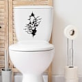 Miniatyrbillede 2 af 5: Dww-2stk Toilet Stickers med Skull, Sjovt Vægklistermærke til Toilet, Badeværelse, Køkken, PVC
