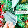 Miniatyrbild 4 av 5: 20 st 3 tum klara tomma akryl julgranspynt för DIY-hantverk Hängande prydnader för julgrandekoration Juldag Hemfestdekorationer