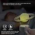 Miniatyrbild 3 av 5: 3D Saturn Ring Illusion Lamp LED Nattlampa Med 7 Färger Ändras & Touch Switch USB-Powered Sovrum Skrivbordslampa