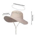 Miniatyrbilde 5 av 5: Solhatt med bred brem for menn, solbeskyttelse og solskjerming, sommerhatt Khaki color