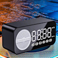 Miniatyrbillede 1 af 2: Udrensning Intelligent Bluetooth Lyd, Vækkeur, Højttaler, Ur Subwoofer, Bærbar Mini Desktop, Hjem, Udendørs Trådløs, Ny Model（Sort）