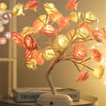 Hemdekor Vacker Rosbukett LED Träd Bordslampa Ljus Fest Bröllop Heminredning Present