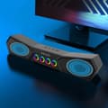 Bluetooth-kaiutin, työpöydän värillinen RGB-palkki, Bluetooth-kaiutin (vapaa koko, musta)