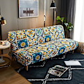 Miniatyrbillede 3 af 5: Sofaovertræk uden armlæn stræk 2 personers sofaovertræk foldbart