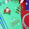 Miniatyrbild 2 av 5: 20 st 3 tum klara tomma akryl julgranspynt för DIY-hantverk Hängande prydnader för julgrandekoration Juldag Hemfestdekorationer