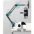 Miniatyrbilde 5 av 5: Tabletholder for seng, justerbar og sammenleggbar med 360 graders rotasjon for iPhone, iPad, mobiltelefon, nettbrett, Kindle Fire 1,85\"-12,8\" (utvidet arm)
