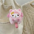 Pikkukuva 1 / 5: Sanrio Kuromi Ristipukeutuva Kissa Nukke Avaimenperä Reppu Riippuva Pehmolelut（A6 Avaimenperä）