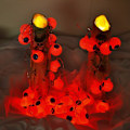 Miniatyrbilde 3 av 4: 30 LED Halloween-øyeeplelys, 8 moduser fe-lys med fjernkontroll, vanntett batteridrevet