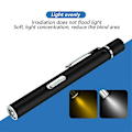 Pikkukuva 4 / 5: 1kpl Usb-ladattava kätevä kynävalo Mini Dual Light Taskulamppu Led-taskulamppu pidikkeellä