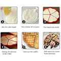Miniatyrbilde 3 av 4: Sett med 4 silikon vaffelformer kakeformer bakeware høykvalitets non-stick form muffinsform