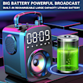 Miniatyrbild 3 av 5: Bluetooth trådlös högtalare bärbar kolumn högtalare subwoofer utomhus musikcenter dator FM-radiohögtalare（svart）