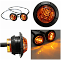Pikkukuva 4 / 5: Vedenpitävä 3/4\" pyöreä LED-valo etu-, taka-, sivu-, auto- tai kuorma-auton merkkivalaisimeen, 12 V