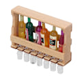 Miniatyrbild 5 av 5: Dockhus Mini Vinflaskor Rack Simulering Miniatyr Kökstillbehör för 1/12 Dockhus Dekoration