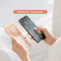 Miniatyrbilde 5 av 5: 3000mah mobil powerbank, mini powerbank, sammenleggbar nakke vifte, telefonholder, bærbar lader | Usb Gizmo.