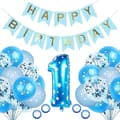 Bursdagsdekorasjon 1 år gutt, Dekorasjon 1-årsdag, Ballong