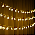 Miniatyrbillede 5 af 5: Julepynt 3 meter 20 LED snefnug snegl streng lys vinter eventyrland boligindretning