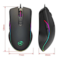 Miniatyrbillede 4 af 5: Paris Mouse 6400 Dpi Ergonomisk Håndholdt Rgb Optisk Baggrundsbelyst Kablet Gaming Mus