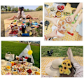 Miniatyrbilde 1 av 5: 150x200cm Utendørs Camping Matte Sovematte Piknik Matte Fortykket Vanntett Strand Teppe Camping Ti（Rød）