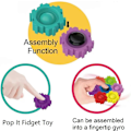Miniatyrbild 2 av 5: Roterande Magiska Bönor Fidget Leksaker Fidget Block och Fidget Spinner, Stressavlastande Leksaker, Kreativa Avkopplingspussel Leksaker för Pojkar Flickor Tonåringar & Vuxna